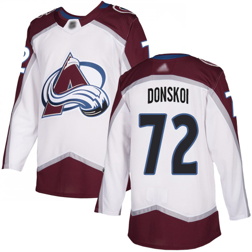 Adidas Colorado Avalanche #72 Joonas Donskoi White Road Authentic Stitched Youth NHL Jersey->youth nhl jersey->Youth Jersey